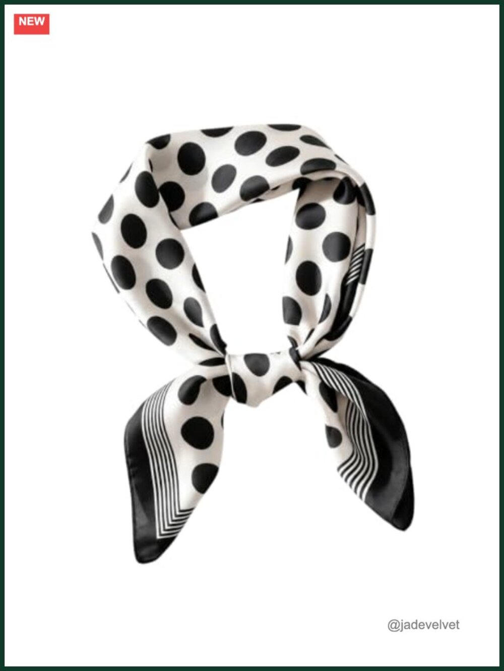 Women's 50s Polka Dot Square Scarf Lightweight Large Head Wrap